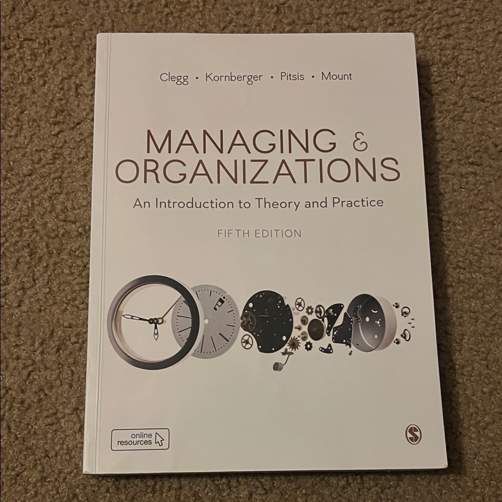 Managing & Organizations Book by